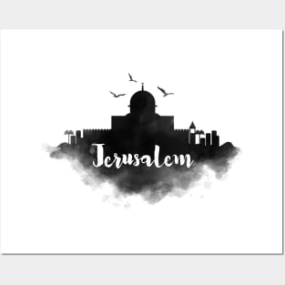 Jerusalem watercolor Posters and Art